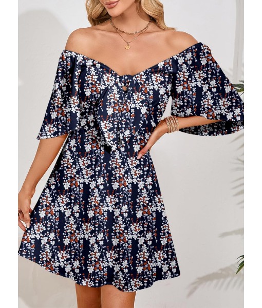 Dokotoo Womens Dresses 2025 Summer Fall Deep V Neck Elegant Bow tie Mini Dress S-XL