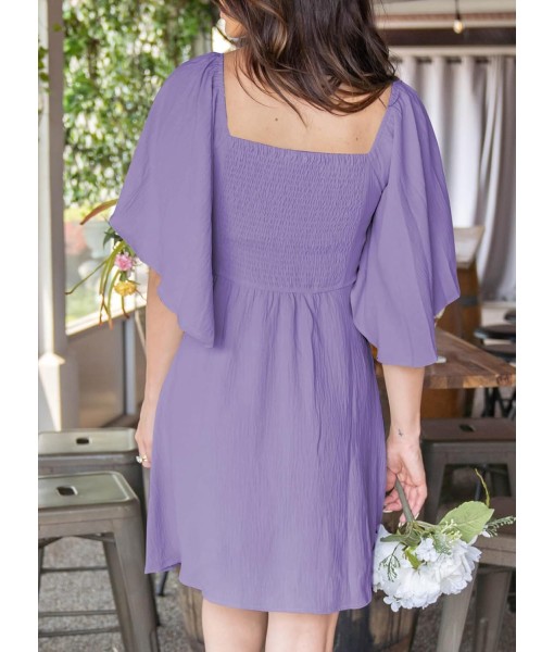 Dokotoo Womens Dresses 2025 Summer Fall Deep V Neck Elegant Bow tie Mini Dress S-XL