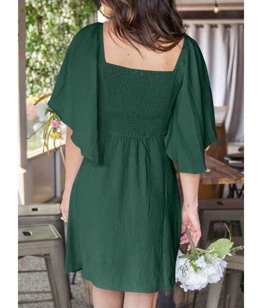 Dokotoo Womens Dresses 2025 Summer Fall Deep V Neck Elegant Bow tie Mini Dress S-XL
