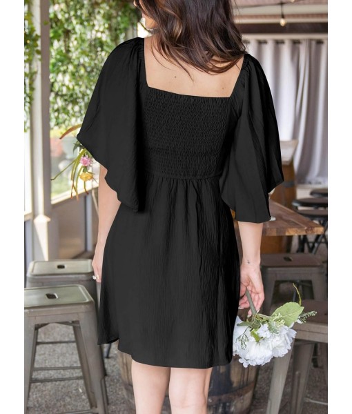 Dokotoo Womens Dresses 2025 Summer Fall Deep V Neck Elegant Bow tie Mini Dress S-XL