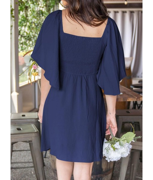 Dokotoo Womens Dresses 2025 Summer Fall Deep V Neck Elegant Bow tie Mini Dress S-XL