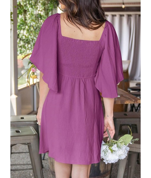 Dokotoo Womens Dresses 2025 Summer Fall Deep V Neck Elegant Bow tie Mini Dress S-XL