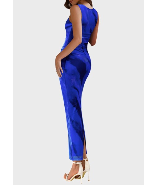PRETTYGARDEN Wedding Guest Dresses for Women 2025 Summer Spring Floral Bodycon Sleeveless Mesh Maxi Long Dress