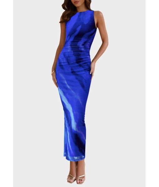 PRETTYGARDEN Wedding Guest Dresses for Women 2025 Summer Spring Floral Bodycon Sleeveless Mesh Maxi Long Dress