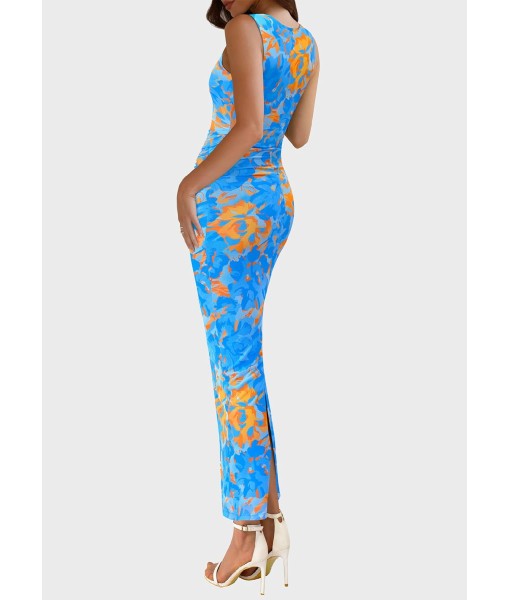 PRETTYGARDEN Wedding Guest Dresses for Women 2025 Summer Spring Floral Bodycon Sleeveless Mesh Maxi Long Dress