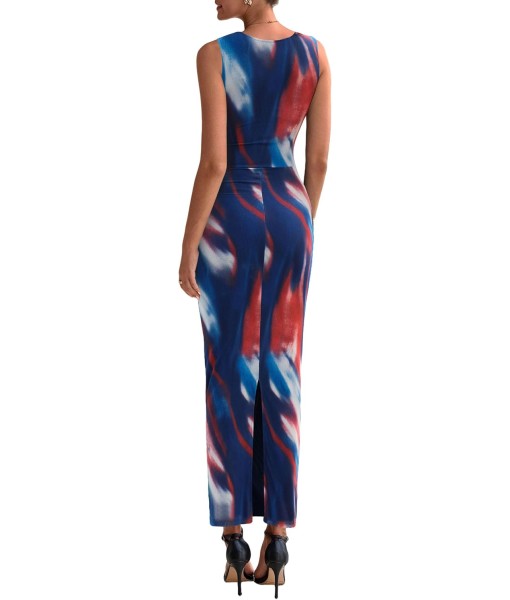 PRETTYGARDEN Wedding Guest Dresses for Women 2025 Summer Spring Floral Bodycon Sleeveless Mesh Maxi Long Dress
