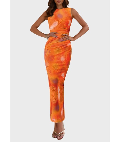 PRETTYGARDEN Wedding Guest Dresses for Women 2025 Summer Spring Floral Bodycon Sleeveless Mesh Maxi Long Dress