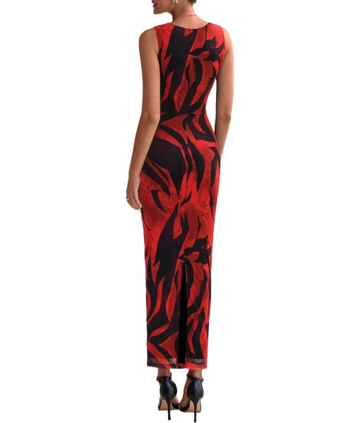 PRETTYGARDEN Wedding Guest Dresses for Women 2025 Summer Spring Floral Bodycon Sleeveless Mesh Maxi Long Dress