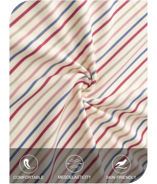 MEROKEETY Women's Summer Striped Short Sleeve T Shirt Dress Casual Tie Waist with Pockets