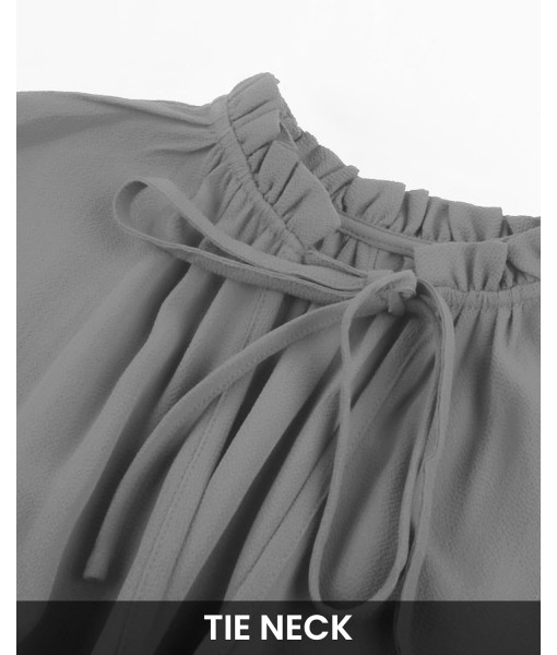 BTFBM Long Sleeve Fall Dresses for Women 2025 Summer Casual Tie Neck Ruffle Tiered A Line Wedding Guest Short Mini Dress