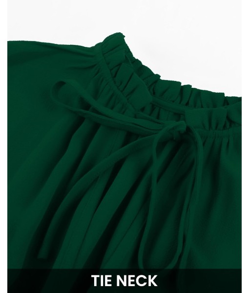 BTFBM Long Sleeve Fall Dresses for Women 2025 Summer Casual Tie Neck Ruffle Tiered A Line Wedding Guest Short Mini Dress