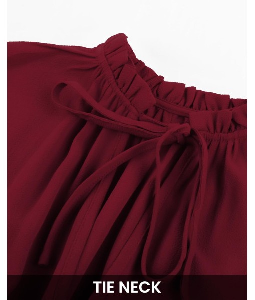 BTFBM Long Sleeve Fall Dresses for Women 2025 Summer Casual Tie Neck Ruffle Tiered A Line Wedding Guest Short Mini Dress