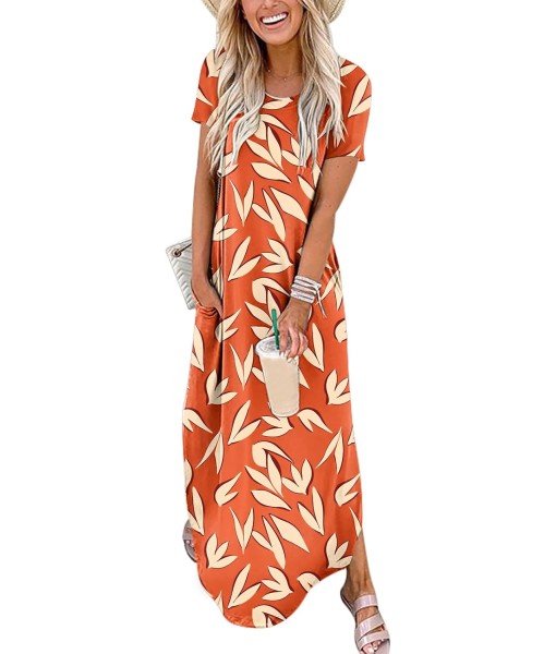 ANRABESS Womens Summer Maxi Dress Short Sleeve Casual Loose Long T Shirt Dresses Split Vacation Beach Sundress Travel Outfits
