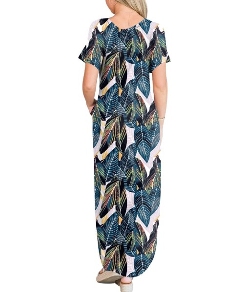 ANRABESS Womens Summer Maxi Dress Short Sleeve Casual Loose Long T Shirt Dresses Split Vacation Beach Sundress Travel Outfits