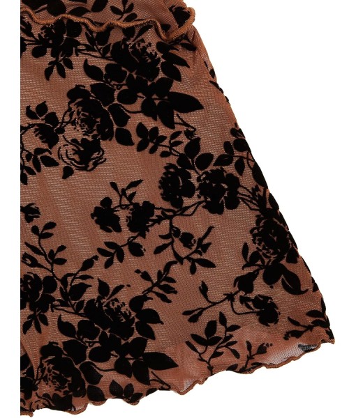 Verdusa Women's Mini Dress Floral Spaghetti Strap Mesh Dresses Going Out Festival Concert Outfits Grunge Gothic Clothes