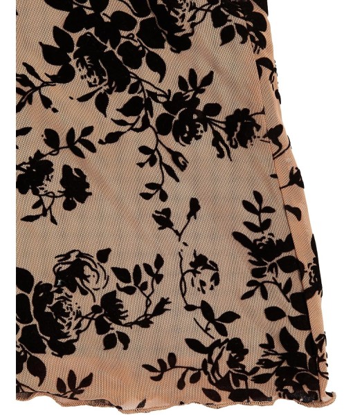 Verdusa Women's Mini Dress Floral Spaghetti Strap Mesh Dresses Going Out Festival Concert Outfits Grunge Gothic Clothes