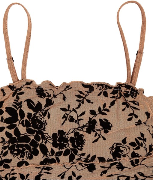 Verdusa Women's Mini Dress Floral Spaghetti Strap Mesh Dresses Going Out Festival Concert Outfits Grunge Gothic Clothes