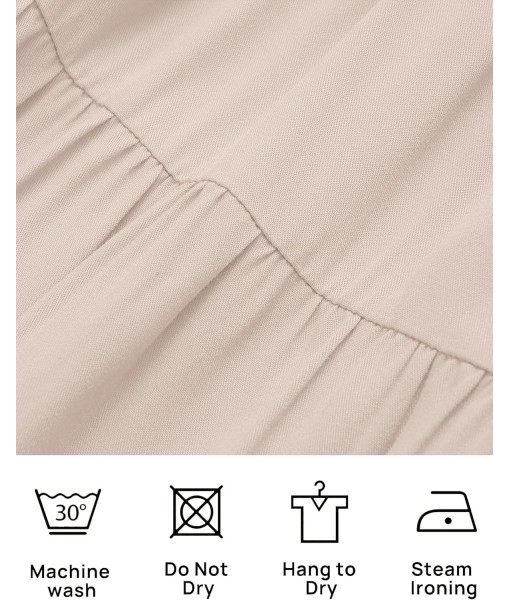 ZESICA Women's 2025 Summer Casual Flutter Short Sleeve Crew Neck Smocked Elastic Waist Tiered Midi Dress
