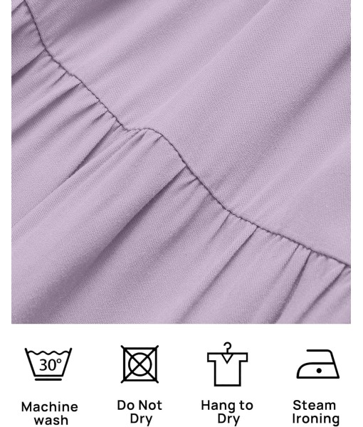 ZESICA Women's 2025 Summer Casual Flutter Short Sleeve Crew Neck Smocked Elastic Waist Tiered Midi Dress