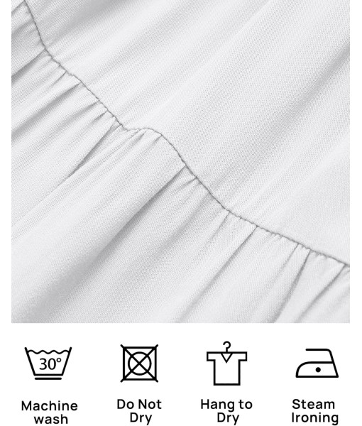 ZESICA Women's 2025 Summer Casual Flutter Short Sleeve Crew Neck Smocked Elastic Waist Tiered Midi Dress