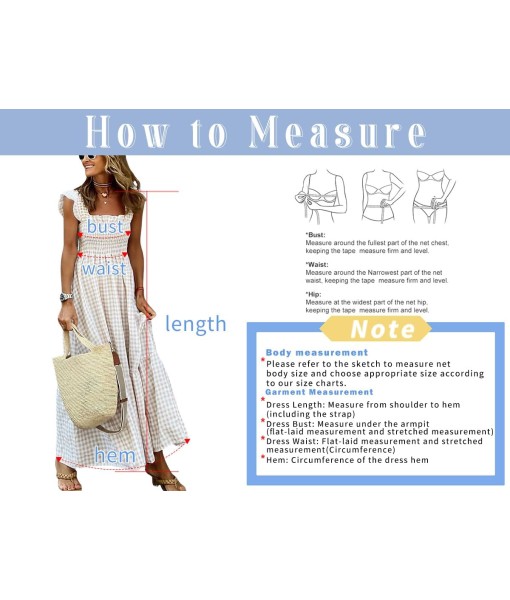 chouyatou Women's Retro Plaid Smocked Dress Spaghetti Strap Flounce Long Dress