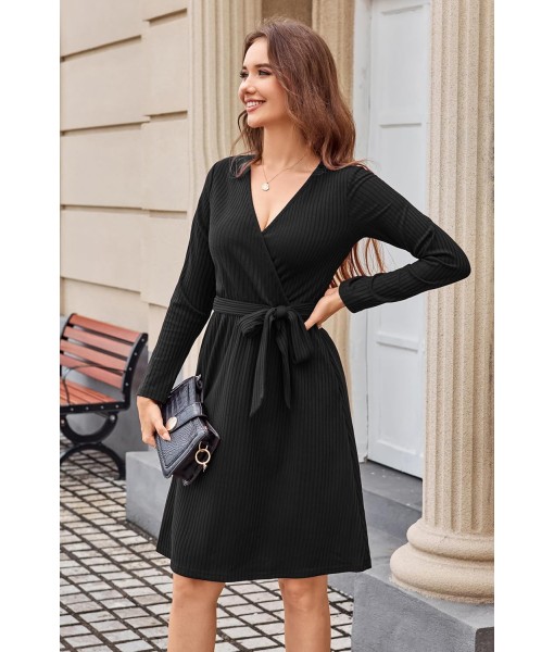 Newshows Womens 2025 Fall Dresses Teacher Church Business Casual Work Outfits Knit Midi Sweater Pockets Belt Dress
