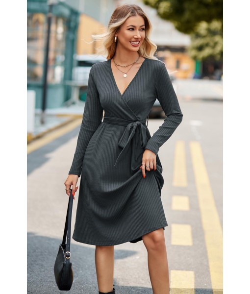 Newshows Womens 2025 Fall Dresses Teacher Church Business Casual Work Outfits Knit Midi Sweater Pockets Belt Dress