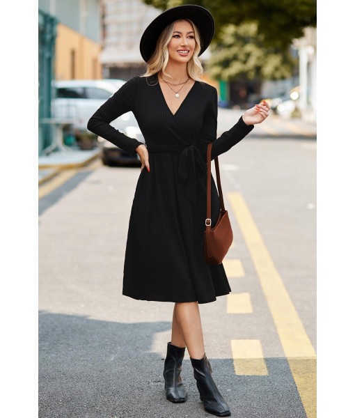 Newshows Womens 2025 Fall Dresses Teacher Church Business Casual Work Outfits Knit Midi Sweater Pockets Belt Dress