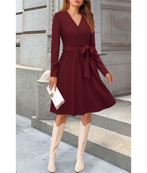 Newshows Womens 2025 Fall Dresses Teacher Church Business Casual Work Outfits Knit Midi Sweater Pockets Belt Dress