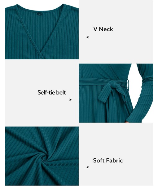 Newshows Womens 2025 Fall Dresses Teacher Church Business Casual Work Outfits Knit Midi Sweater Pockets Belt Dress