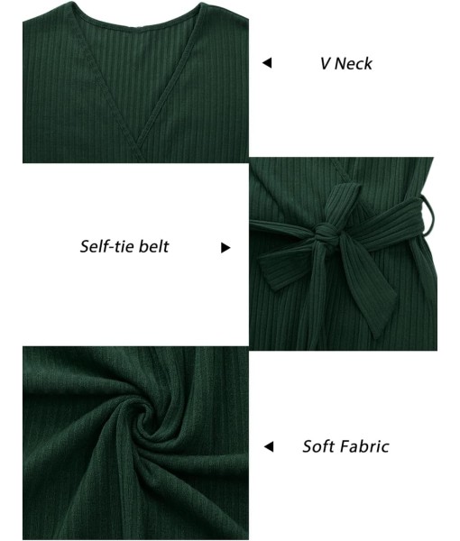 Newshows Womens 2025 Fall Dresses Teacher Church Business Casual Work Outfits Knit Midi Sweater Pockets Belt Dress