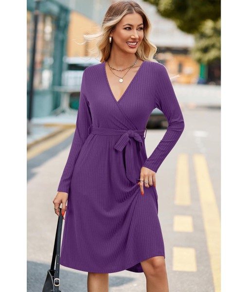 Newshows Womens 2025 Fall Dresses Teacher Church Business Casual Work Outfits Knit Midi Sweater Pockets Belt Dress