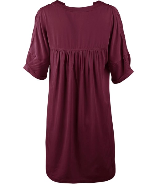 Minclouse Women's Babydoll Short Sleeve Tunic Dress V Neck Cute Casual Loose Dresses