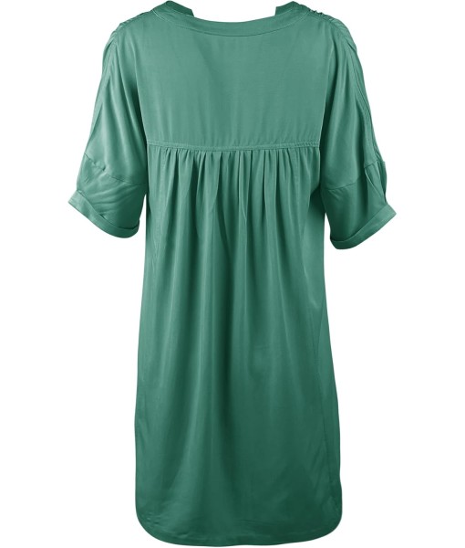 Minclouse Women's Babydoll Short Sleeve Tunic Dress V Neck Cute Casual Loose Dresses