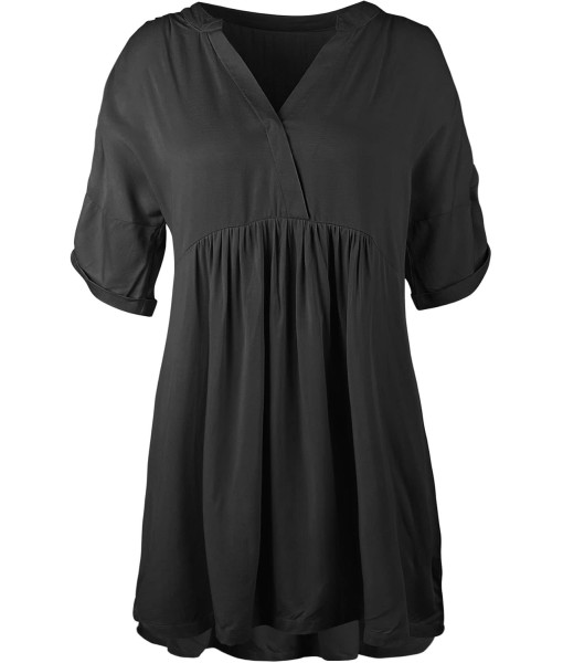 Minclouse Women's Babydoll Short Sleeve Tunic Dress V Neck Cute Casual Loose Dresses