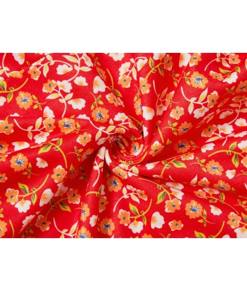 FENSACE Women's Summer Sleeveless Sexy Wrap V Neck Floral Sundress Mini Dress
