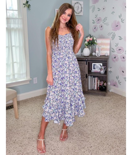 GRACE KARIN Women's 2025 Summer Floral Boho Dress Square Neck Strapped Swing A Line Sundress Beach Long Maxi Outfits
