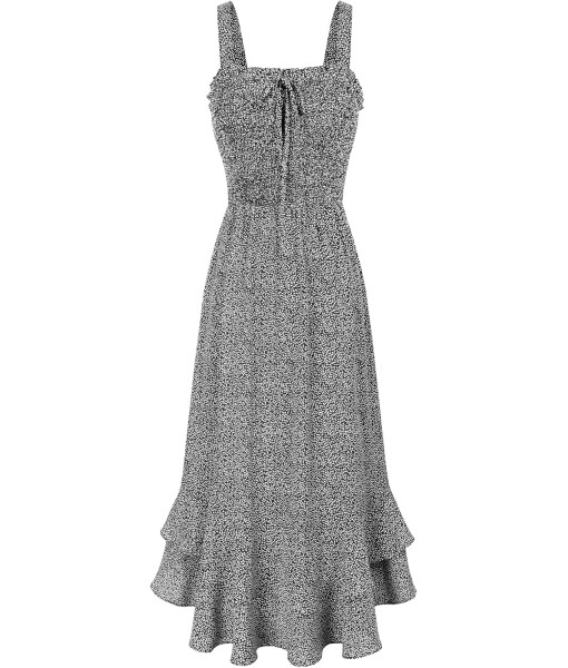 GRACE KARIN Women's 2025 Summer Floral Boho Dress Square Neck Strapped Swing A Line Sundress Beach Long Maxi Outfits