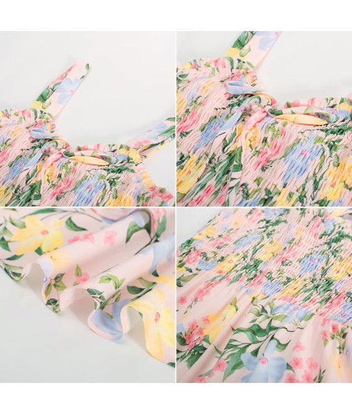 GRACE KARIN Women's 2025 Summer Floral Boho Dress Square Neck Strapped Swing A Line Sundress Beach Long Maxi Outfits