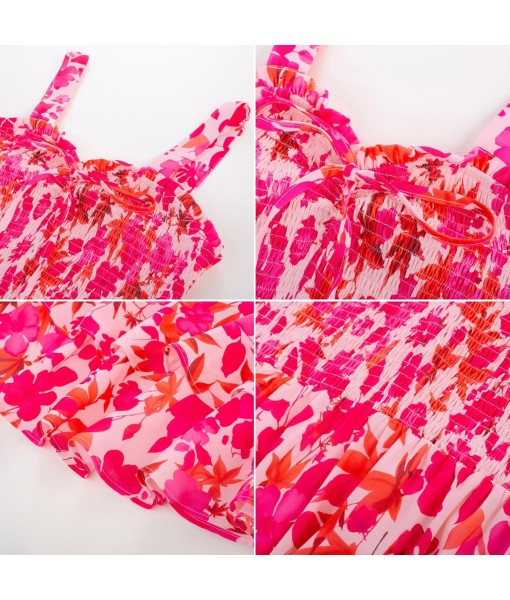 GRACE KARIN Women's 2025 Summer Floral Boho Dress Square Neck Strapped Swing A Line Sundress Beach Long Maxi Outfits