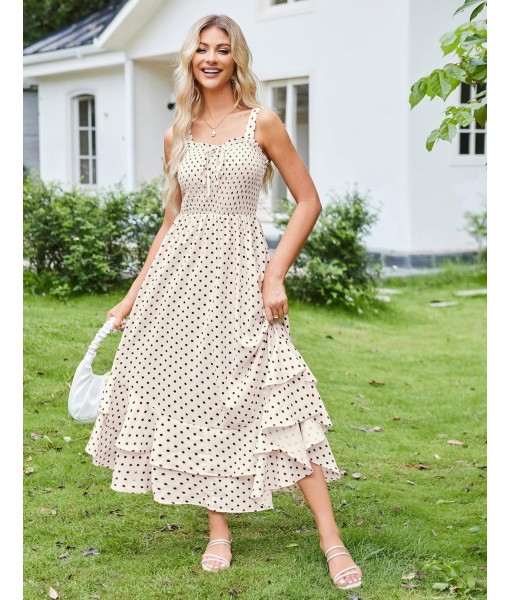 GRACE KARIN Women's 2025 Summer Floral Boho Dress Square Neck Strapped Swing A Line Sundress Beach Long Maxi Outfits