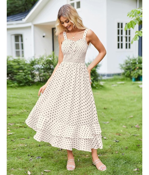 GRACE KARIN Women's 2025 Summer Floral Boho Dress Square Neck Strapped Swing A Line Sundress Beach Long Maxi Outfits