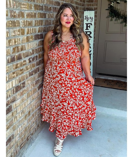 GRACE KARIN Women's 2025 Summer Floral Boho Dress Square Neck Strapped Swing A Line Sundress Beach Long Maxi Outfits