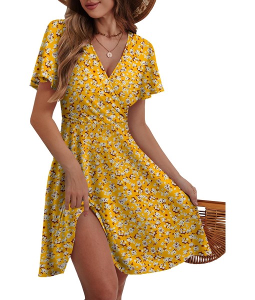 MixShe Sundresses for Women 2025 Floral Summer Elegant Beach Classy Fashion Casual Outfit Plus Size