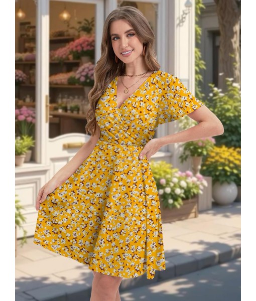 MixShe Sundresses for Women 2025 Floral Summer Elegant Beach Classy Fashion Casual Outfit Plus Size