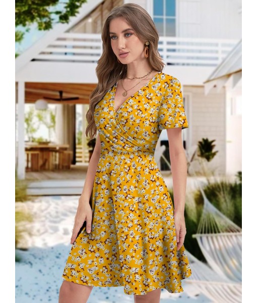 MixShe Sundresses for Women 2025 Floral Summer Elegant Beach Classy Fashion Casual Outfit Plus Size