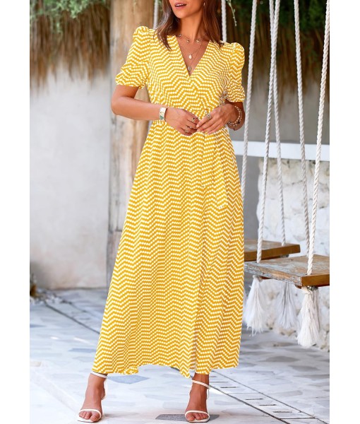 PRETTYGARDEN Women's Summer Maxi Dress Casual Wrap Floral Boho Short Sleeve V Neck Split Ruffle Beach Long Dresses
