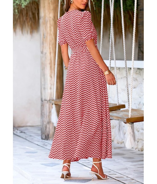 PRETTYGARDEN Women's Summer Maxi Dress Casual Wrap Floral Boho Short Sleeve V Neck Split Ruffle Beach Long Dresses