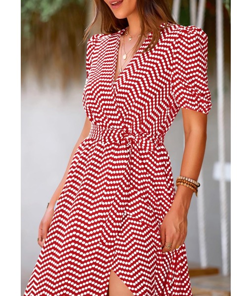 PRETTYGARDEN Women's Summer Maxi Dress Casual Wrap Floral Boho Short Sleeve V Neck Split Ruffle Beach Long Dresses