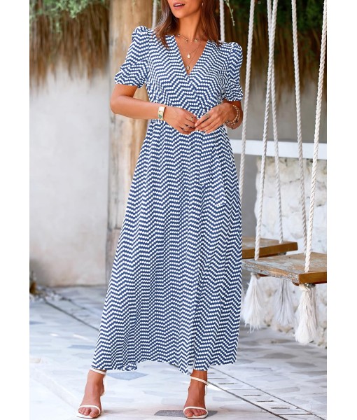 PRETTYGARDEN Women's Summer Maxi Dress Casual Wrap Floral Boho Short Sleeve V Neck Split Ruffle Beach Long Dresses
